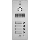 VIMAR - Placca Steely 2F+ A/V 4 Pulsanti Acciaio Inox Moduli Audio Video