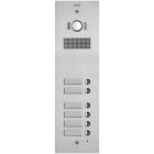 VIMAR - Placca Steely 2F+ A/V 6 Pulsanti Acciaio Inox Audio Video 3 Moduli