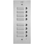 VIMAR - PLACCA STEELY 2F+ 8 PULS. SUPPL. ACCIAIO 41543