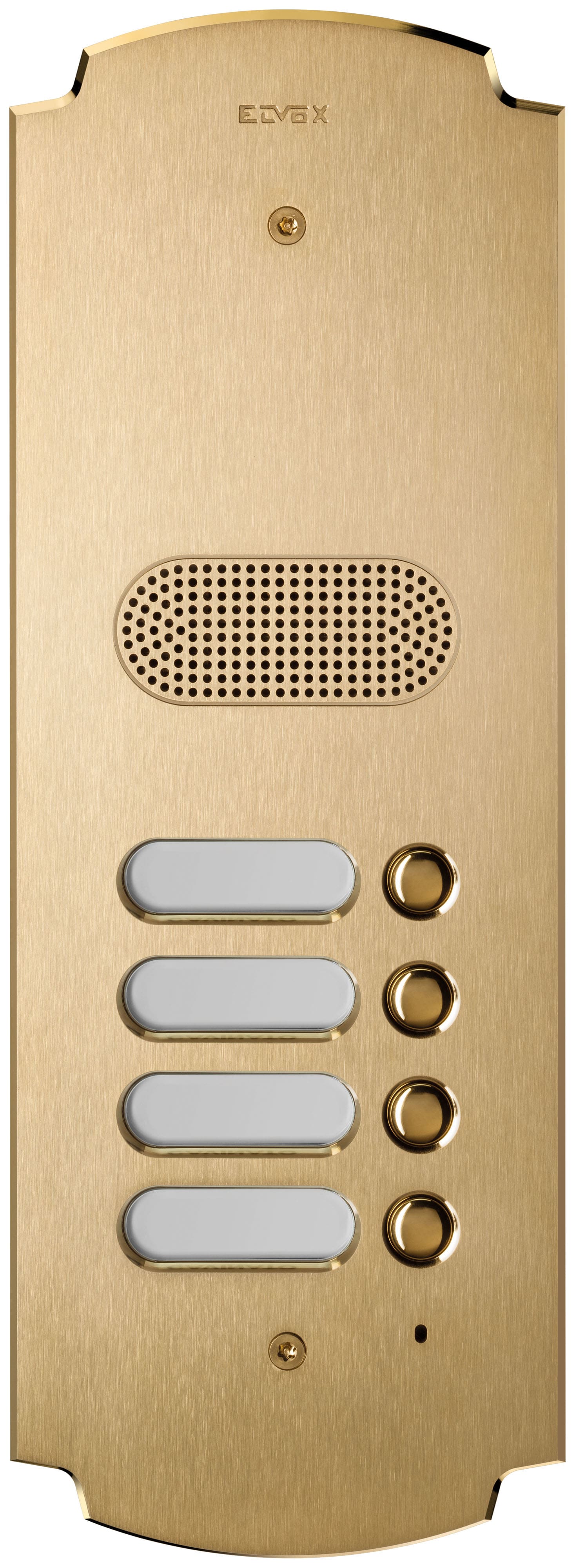 VIMAR - Placca Patavium Ottone Satinato 2 Moduli con 4 Pulsanti e Audio 41604