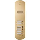 VIMAR - Placca Patavium 2F+ Audio 6 Pulsanti Ottone Satinato 3 Moduli 41606