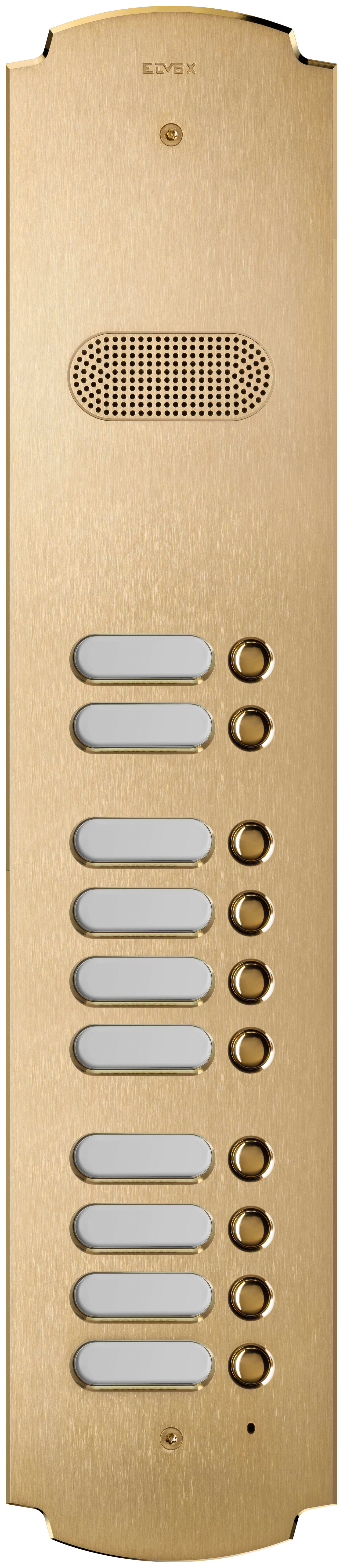 VIMAR - Placca Patavium 2F+ Audio 10 Pulsanti Ottone Satinato 4 Moduli 41610