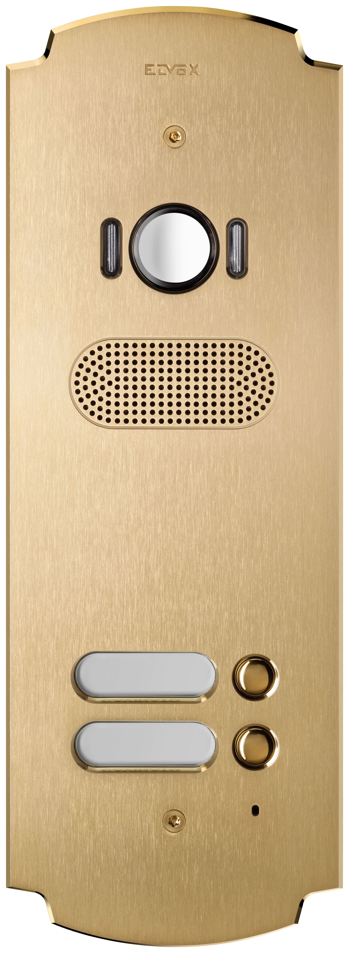 VIMAR - Placca Patavium 2F+ A/V 2 Pulsanti Ottone Satinato - Audio Video 2 Moduli Con Pulsanti