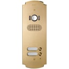 VIMAR - Placca Patavium 2F+ A/V 2 Pulsanti Ottone Satinato - Audio Video 2 Moduli Con Pulsanti