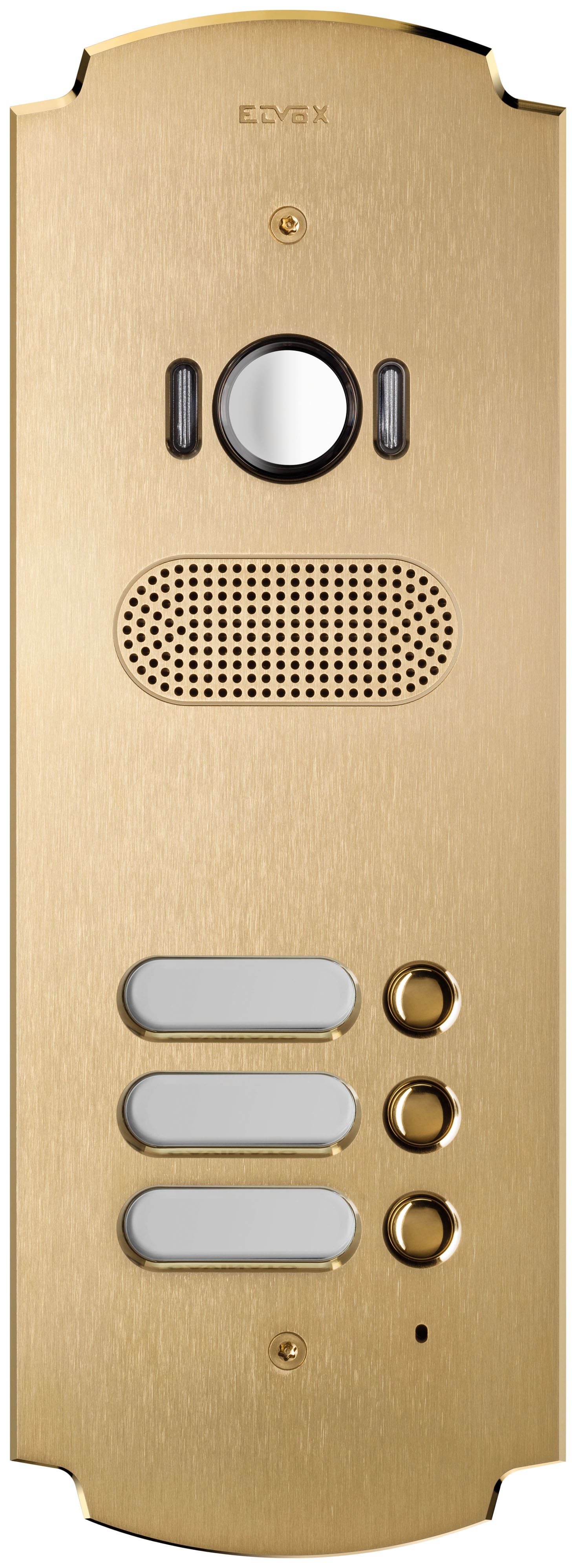 VIMAR - Placca Audio Video 2 Moduli con 3 Pulsanti Ottone Satinato Patavium