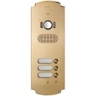 VIMAR - Placca Audio Video 2 Moduli con 3 Pulsanti Ottone Satinato Patavium 41623