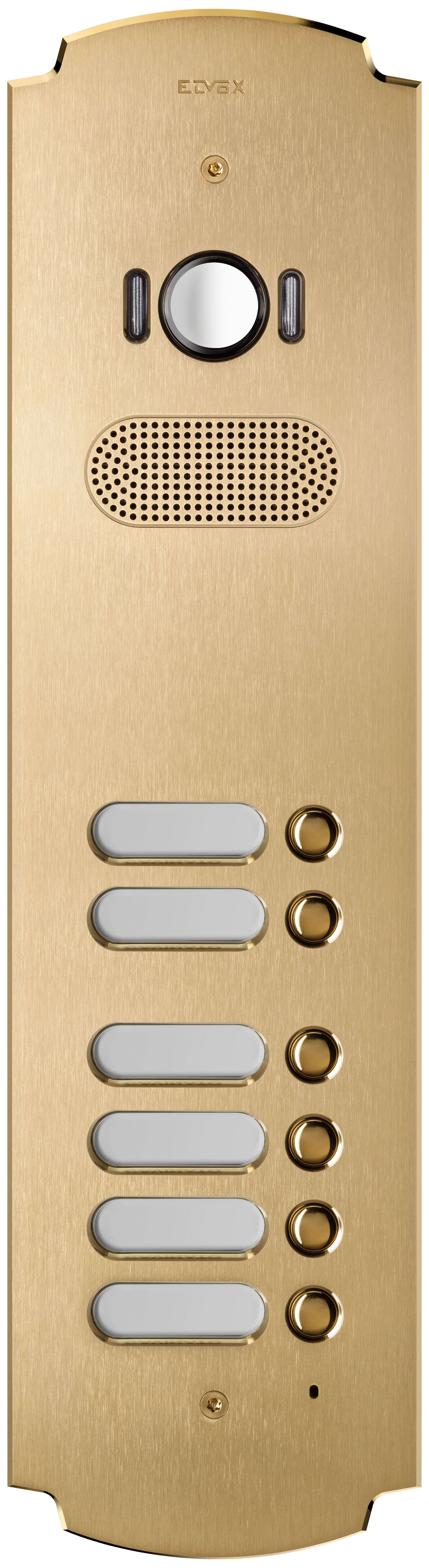 VIMAR - Placca Audio Video 3 Moduli con 6 Pulsanti Ottone Satinato Patavium 41626