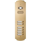 VIMAR - Placca Audio Video 3 Moduli con 6 Pulsanti Ottone Satinato Patavium 41626