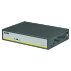 VIMAR - Switch ethernet 5 porte gigabit 4 PoE, 10/100/1000 Mbps, auto-sensing, LED attività, compatibile IEEE 802.3af/at, alimentatore incluso.