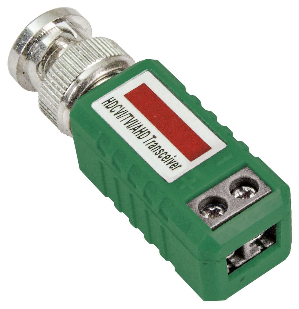 VIMAR - Trasduttore passivo video balun 1 canale per trasmissione su doppino twistato, connettore BNC per telecamera o DVR, connessione a vite.