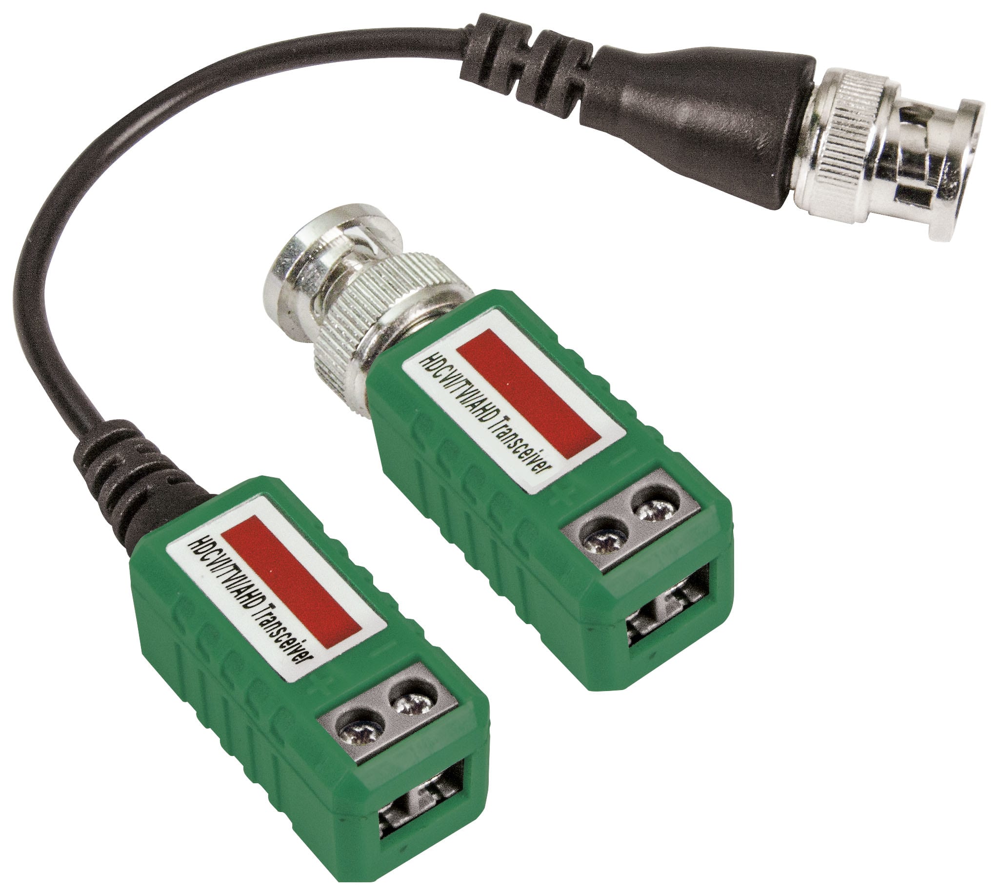 VIMAR - Coppia trasduttori video balun 1 canale per trasmissione su doppino twistato, connettore BNC, un trasduttore con 14 cm di cavo, connessione a vite. 46862.B02