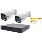VIMAR - Kit IP 8CH PoE 4Mpx con NVR 8 canali NDAA, H.265+, 1TB HDD, 2 bullet cam 4Mpx, visione notturna, varifocale 2,8-12mm, cartello videosorveglianza.