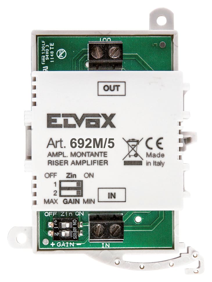 VIMAR - Amplificatore di Montante con Cavo Cat.5 per Segnale Video su Guida DIN 17,5mm