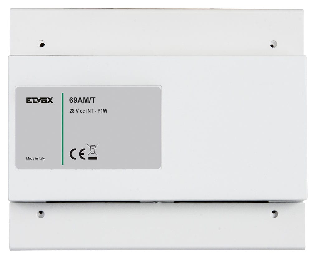 VIMAR - Selettore video per 4 telecamere con collegamento a 2 fili e funzioni ausiliarie F1 e F2 su guida DIN 8 moduli