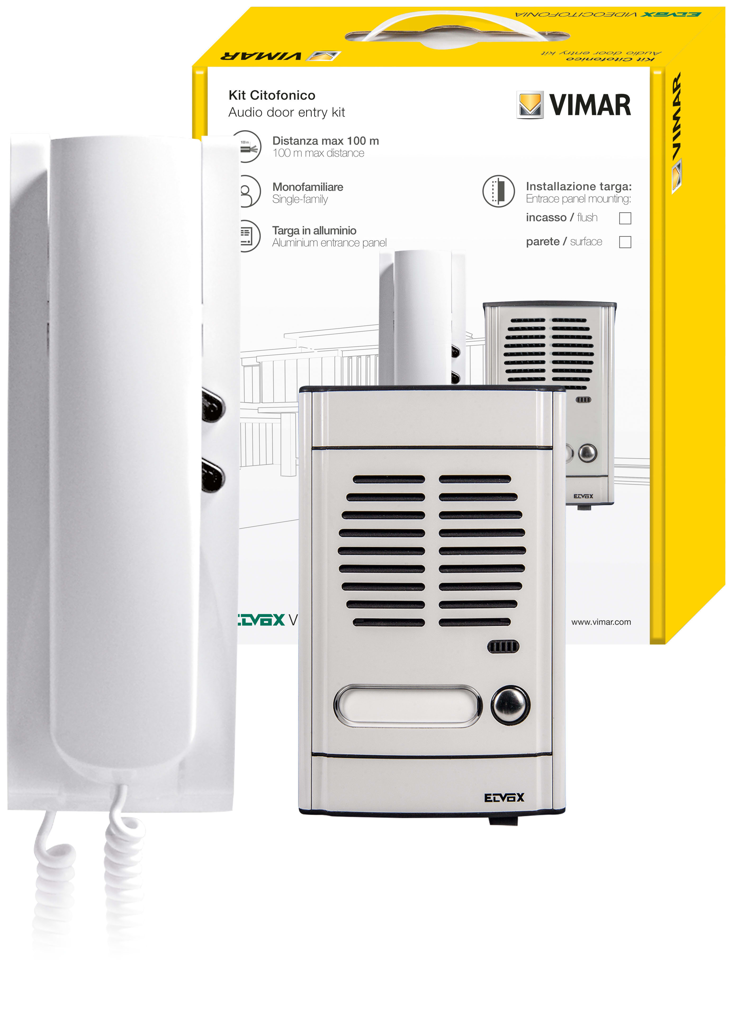 VIMAR - KIT CITOF. MONOF. 4+1 COND. 8911 + 8870 885G/S