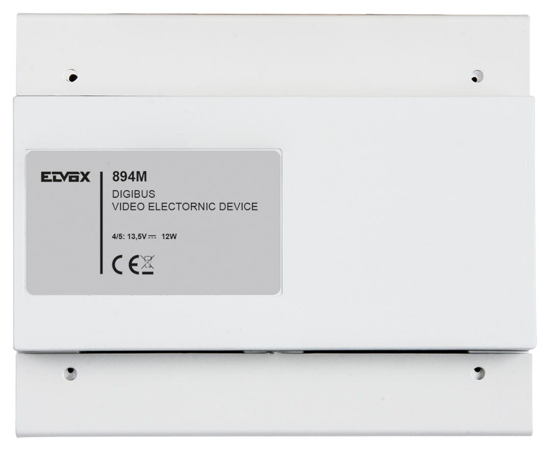 VIMAR - Dispositivo Elettronico per Collegamento Esterno con Telecamera e 15 Pulsanti, Scheda di Interfacciamento 12Ts/0, Installazione su Guida DIN 894M