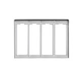 VIMAR - CORNICE PER 4 PLACCHE 2M ALLUMINIO C324