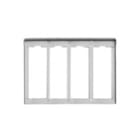 VIMAR - CORNICE PER 4 PLACCHE 2M ALLUMINIO C324