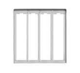 VIMAR - CORNICE PER 4 PLACCHE 3M ALLUMINIO C334