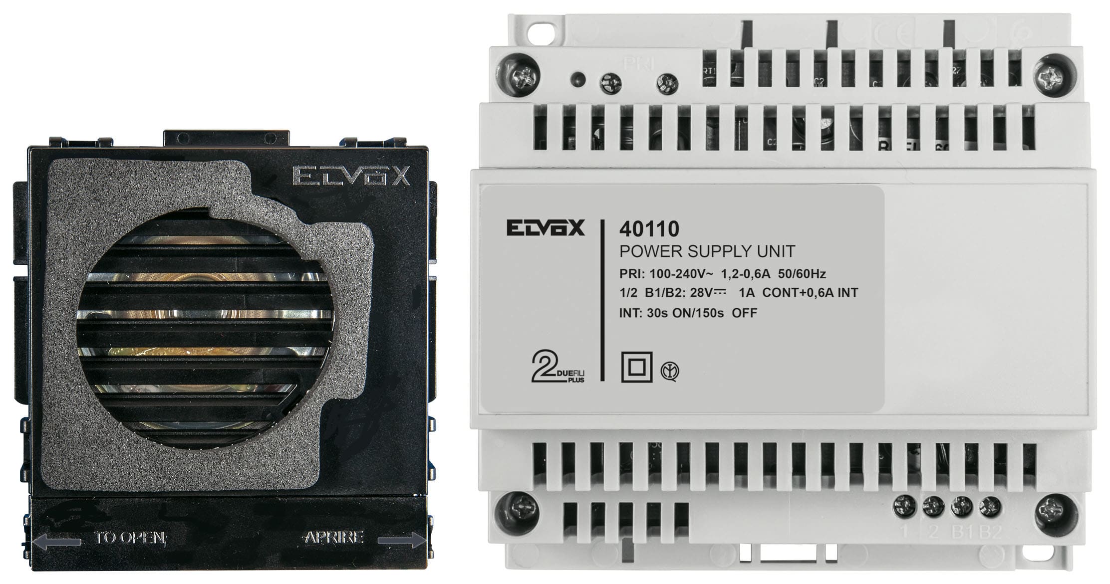 VIMAR - Kit audio 2 fili espandibile 6931 con unità elettronica per targa audio, alimentatore 40110, compatibile con placche serie 1300, 1200, 8000.