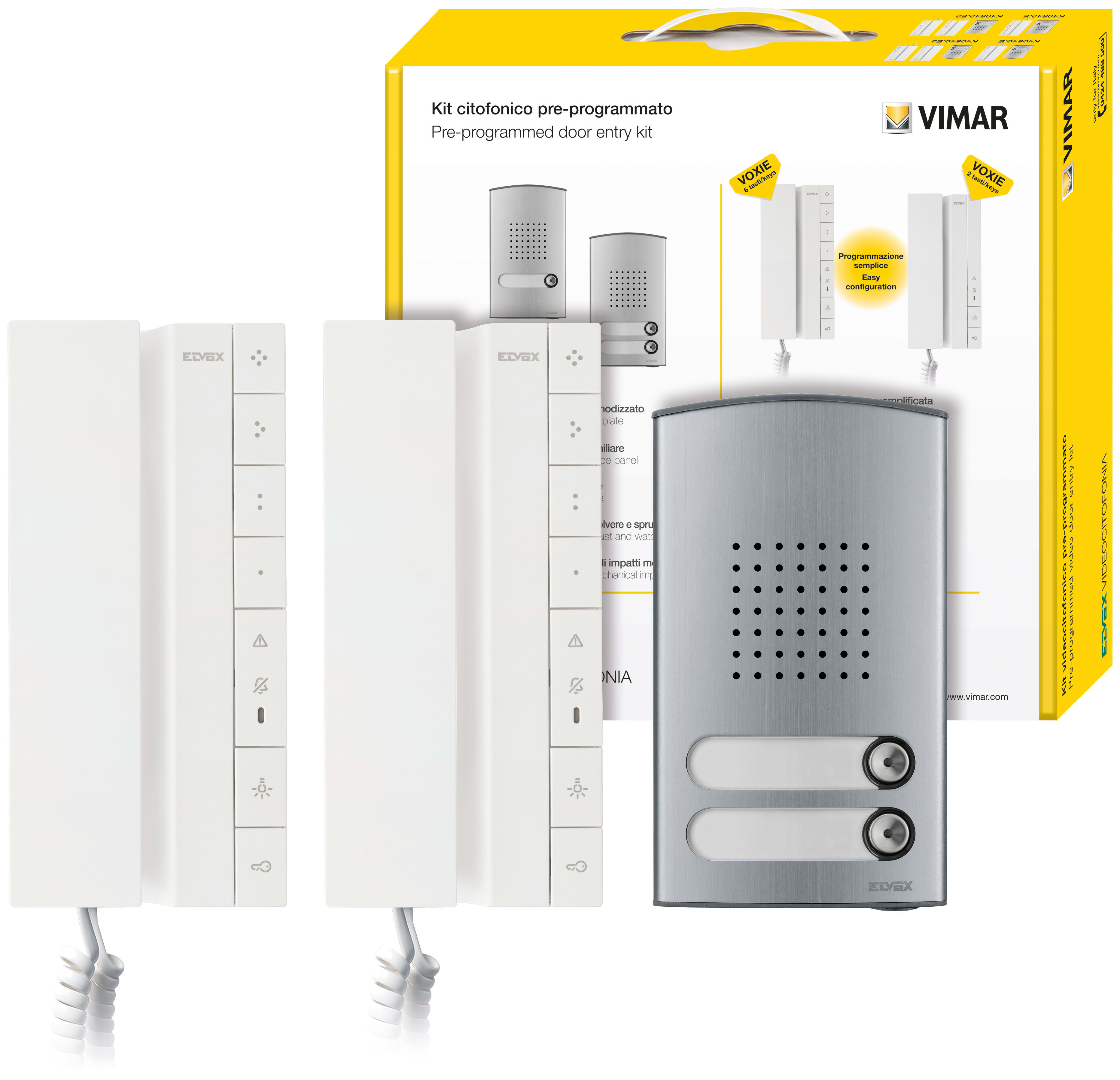 VIMAR - KIT CITOFONICO BIFAM. VOXIE 40542+40142