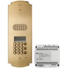 VIMAR - Kit Patavium 2F+ audio tastiera display ottone espandibile Due Fili Plus con placca 2 moduli ottone satinato, unità audio, scatola incasso, alimentatore.