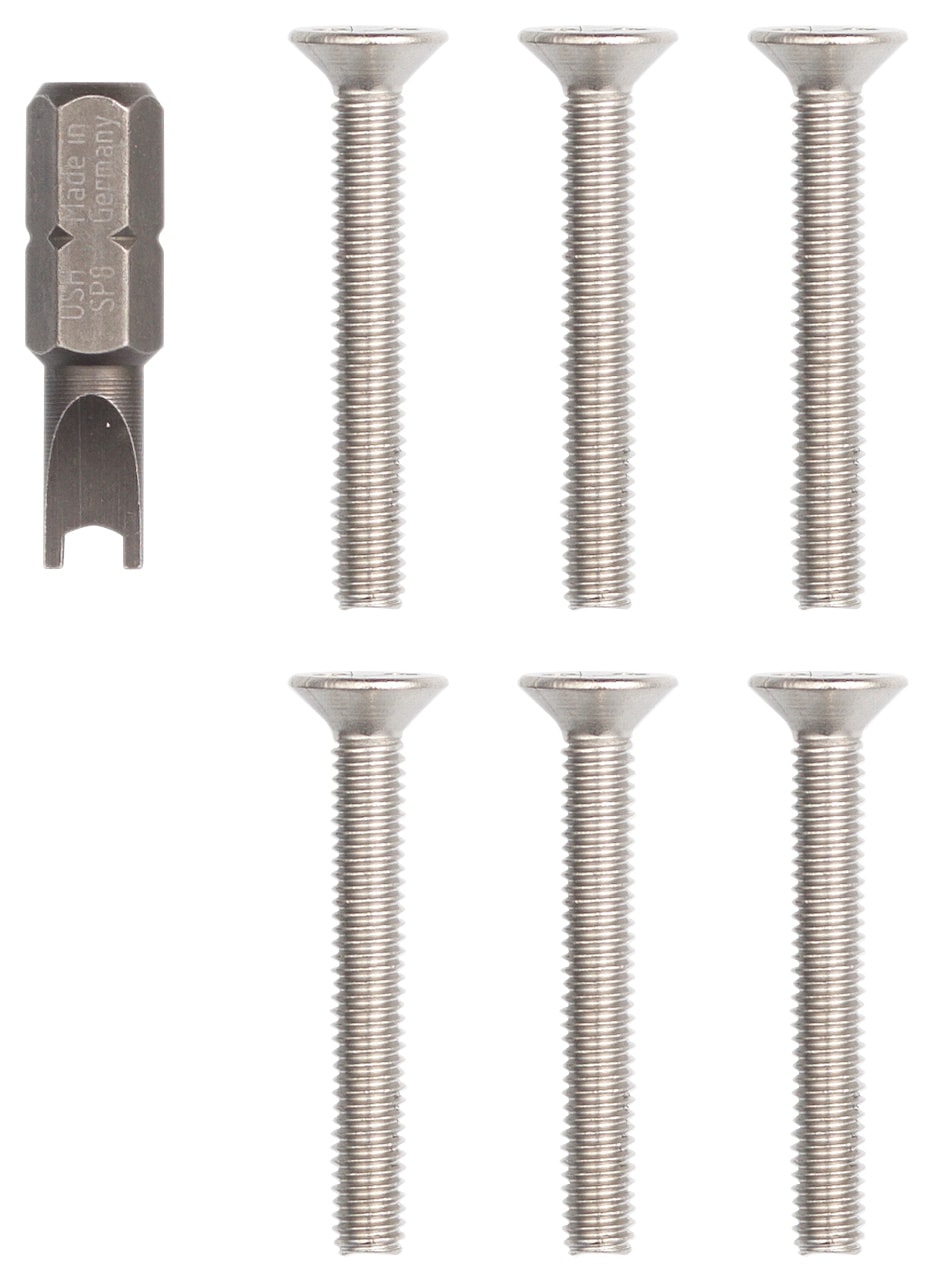VIMAR - Kit 6 Viti e Chiave Pixel Up Inox per Sostituzione R120