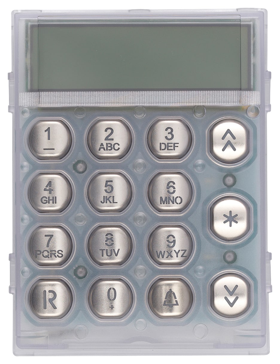 VIMAR - Tastiera flat acciaio con led bianchi - Ricambio per tastiera flat acciaio con led bianchi