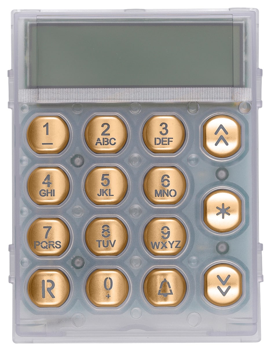 VIMAR - Tastiera flat oro con led bianchi - Ricambio per tastiera flat oro con led bianchi