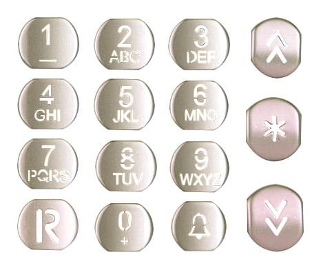 VIMAR - SERIE TASTI ACCIAIO TARGHE ALFANUMERICHE R969