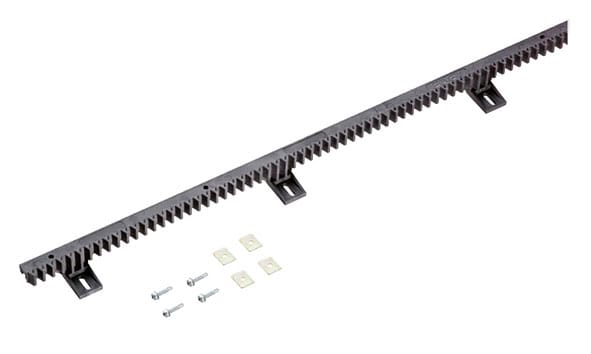 VIMAR - Cremagliera in Nylon 500Kg 1Pz da 1M - Rettangolare con Anima Acciaio, Modulo 4, per Cancelli Scorrevoli Max 500 Kg, Completa di Viti. ZE03/1