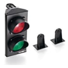 VIMAR - Semaforo a LED Rosso-Verde con Staffa, 24Vdc/Ac, Rotazione 200°, Lampadine 3W, Fissaggio Parete