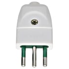 VIMAR - Spina Sicury 2P+T 10A Standard Italiano Uscita Cavo Assiale Bianco 00201.B