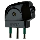 VIMAR - Spina 2P+T 16A S17 90° Nero - Squadra Profilo Sicury 2P+T 16A 250V Uscita Cavo 90°