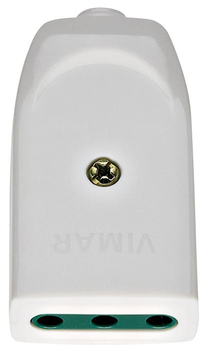 VIMAR - Presa Mobile Sicury 2P+T 10A 250V Uscita Cavo Assiale Bianco