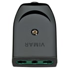 VIMAR - Presa Mobile Sicury 2P+T 16A 250V Uscita Cavo Assiale Nero 00223