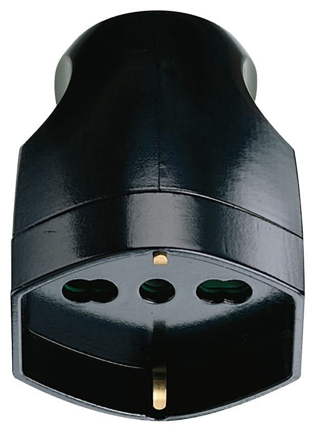 VIMAR - Presa Mobile Universale 2P+T 16A Nero Sicury Standard Italiano Uscita Cavo 00225