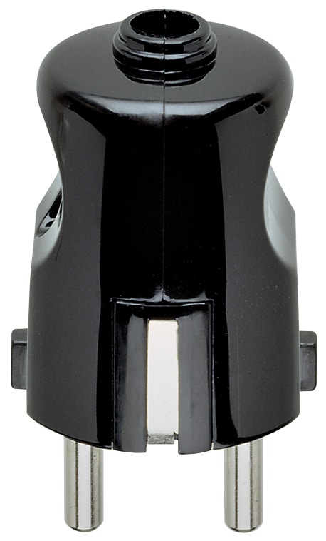VIMAR - Spina 2P+T 16A Standard Tedesco Uscita Cavo Assiale Nero