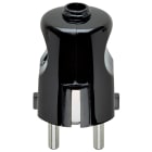 VIMAR - Spina 2P+T 16A Standard Tedesco Uscita Cavo Assiale Nero
