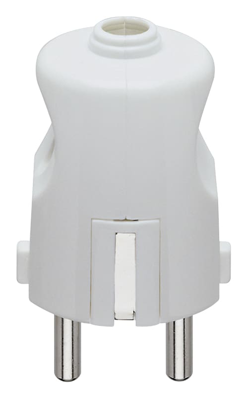 VIMAR - Spina 2P+T 16A Standard Tedesco e Francese, Uscita Cavo Assiale Bianco 00231.B
