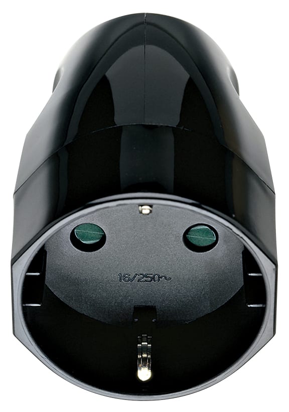 VIMAR - Presa Mobile Sicury 2P+T 16A Tedesco Nero Uscita Cavo