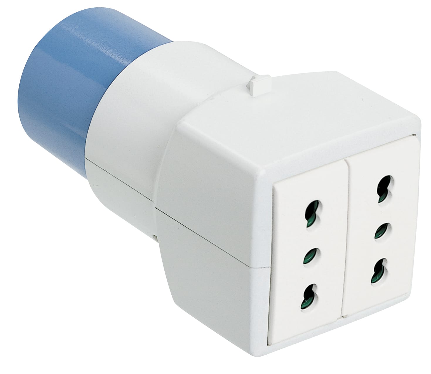 VIMAR - Adattatore En 60309 +2P17/11 Industriale-Civile 250V Spina 2P+T 16A 6H Due Bpresa Standard Italiano 00361