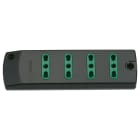 VIMAR - Presa mobile multipla 2P+T 16 A 250 V~ 4 uscite Sicury Standard Italiano P17/11, 3680 W, Nero 00404.NC