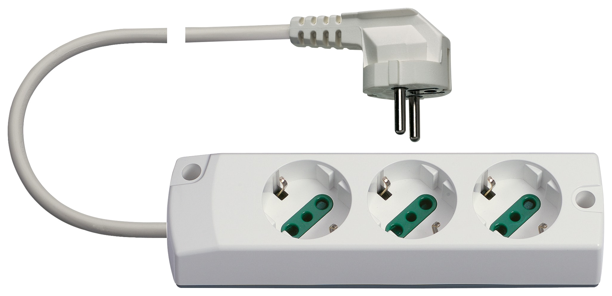 VIMAR - Presa multipla 3P30+S31 bianca, 3 uscite SICURY, cavo 1,5 m 3G1, spina 2P+T 16 A, potenza 3680 W, uscita cavo 90°, standard italiano. 00413.CK.B