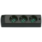 VIMAR - Presa Mobile Multipla 2P+T 16A 250V Nero Sicury Standard Italiano Potenza 3680W 00413.NC