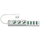 VIMAR - Presa Multipla 3P30+4P17/11+S17 Bianco - 2P+T 16A 250V, 3 Uscite P30, 4 Uscite P17/11, Cavo 1,5m 3 Conduttori 1mm2, Spina S17 90°, Potenza 3680W