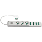 VIMAR - Presa multipla 3P30+4P17/11 con interruttore luminoso, cavo 1,5m, spina S17, potenza 3680W, bianco.