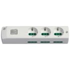 VIMAR - Presa Mobile Multipla 3P30+6P17/11 Bianco con Interruttore Luminoso 00437.NC.B