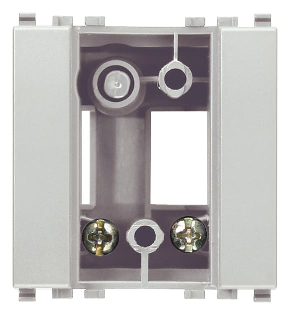 VIMAR - Adattatore Supporto Orientabile Silver per Fissaggio Incasso - 2 Moduli 00805.20