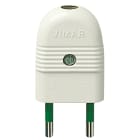 VIMAR - Spina Sicury Standard Italiano 2P 10A 250V Uscita Cavo Assiale Bianco